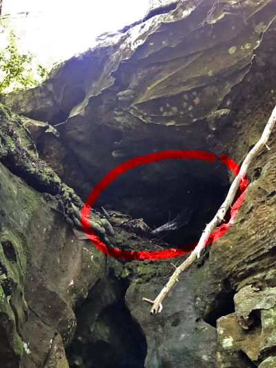 Dick Gap Arch, waterfall arch, McCreary County